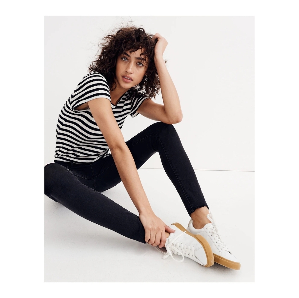 Madewell 9" High Rise Black Skinny Jeans Lunar In 27 - Picture 3 of 11